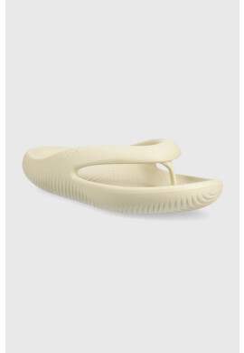Crocs Джапанки Mellow Flip в бежово с равна подметка 208437 - Pepit.bg