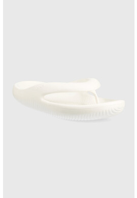 Crocs Джапанки Mellow Flip в бяло с равна подметка 208437 - Pepit.bg