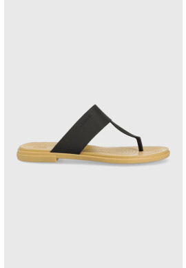 Crocs Джапанки Tulum Flip в черно с равна подметка 206752 - Pepit.bg