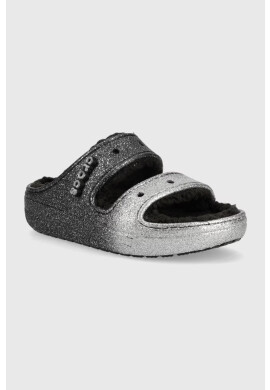 Crocs Пантофи Classic Cozzzy Glitter Sandal Classic Cozzzy Glitter Sandal в сребристо 208124 - Pepit.bg