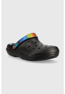 Crocs Пантофи Classic Lined Spray Dye Clog в черно 208045 - Pepit.bg