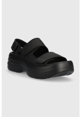 Crocs Сандали Skyline Slide в черно с платформа 208183 - Pepit.bg