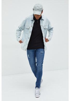 Cross Jeans Блуза с дълги ръкави в черно с изчистен дизайн - Pepit.bg