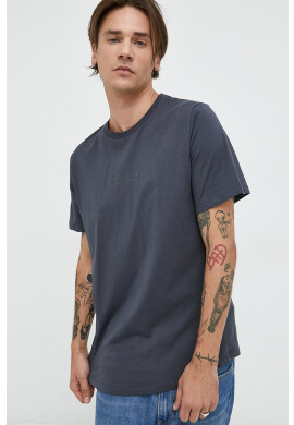 Cross Jeans Памучна тениска в сиво с апликация - Pepit.bg