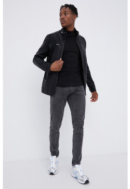 Cross Jeans Яке мъжко в черно с преходна изолация - Pepit.bg