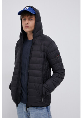 Cross Jeans Яке мъжко в черно с преходна изолация - Pepit.bg