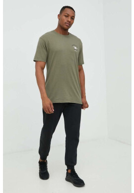 DC Памучна тениска в зелено с изчистен дизайн - Pepit.bg