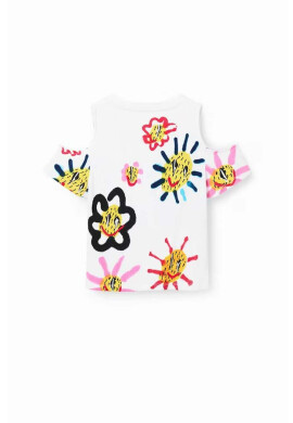 Desigual Детска тениска в бяло - Pepit.bg