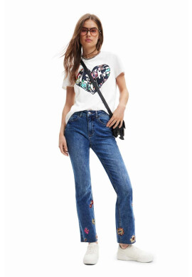 Desigual Дънки в с висока талия - Pepit.bg