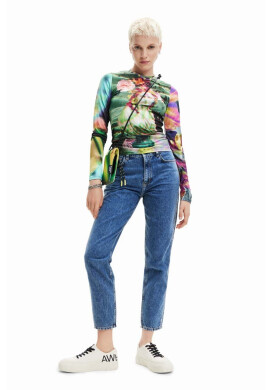 Desigual Дънки в с висока талия - Pepit.bg