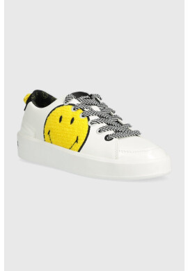 Desigual Маратонки x SMILEY в бяло 23SSKP33.1000 - Pepit.bg