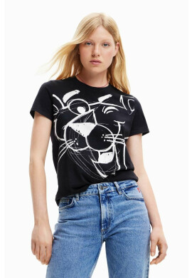 Desigual Памучна тениска в черно - Pepit.bg