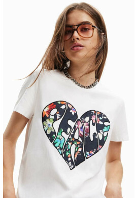 Desigual Памучна тениска в бяло - Pepit.bg