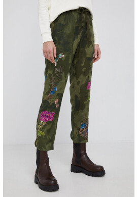 Desigual Панталони мъжко в зелено с кройка тип jogger - Pepit.bg