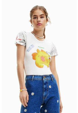 Desigual Тениска в бяло - Pepit.bg