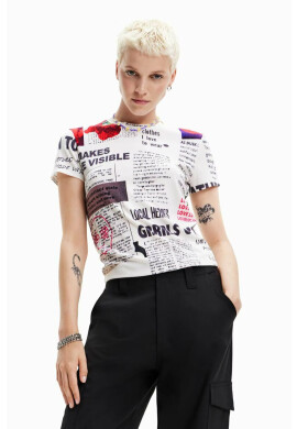 Desigual Тениска в бяло - Pepit.bg