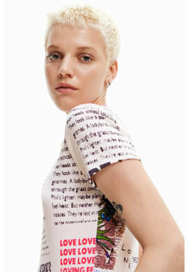 Desigual Тениска в бяло - Pepit.bg