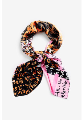 Desigual Тънък шал в оранжево с десен - Pepit.bg