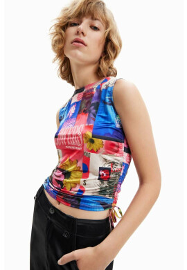 Desigual Топ дамски в черно - Pepit.bg