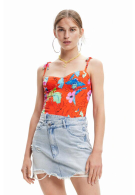 Desigual Топ дамски в червено - Pepit.bg