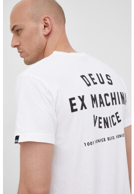 Deus Ex Machina Памучна тениска в тъмносиньо с принт - Pepit.bg