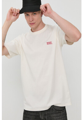 Dickies Памучна тениска в бежово с принт - Pepit.bg