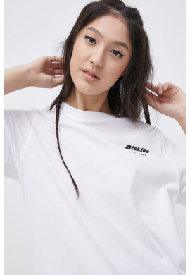 Dickies Памучна тениска в бяло - Pepit.bg