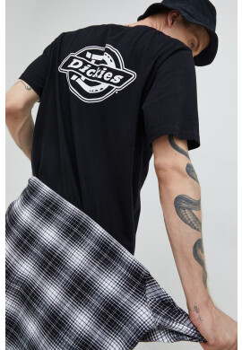 Dickies Памучна тениска в черно с принт - Pepit.bg
