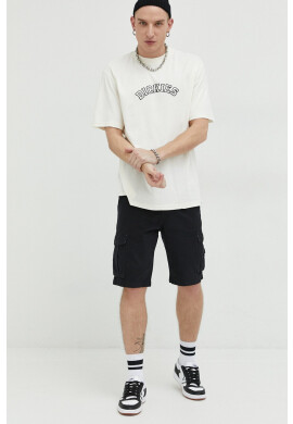 Dickies Памучна тениска в бежово с апликация - Pepit.bg