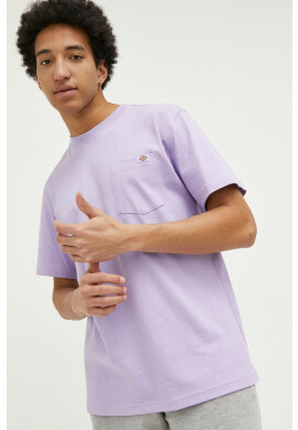 Dickies Памучна тениска в лилаво с изчистен дизайн - Pepit.bg