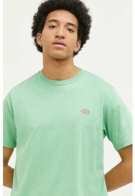 Dickies Памучна тениска в зелено с изчистен дизайн - Pepit.bg