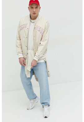 Dickies Памучна тениска в бежово с принт - Pepit.bg