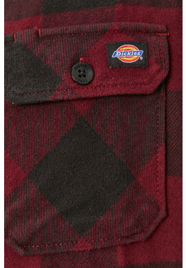 Dickies Риза мъжка в бордо със стандартна кройка с класическа яка - Pepit.bg