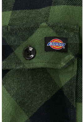 Dickies Риза мъжка в зелено със стандартна кройка с класическа яка - Pepit.bg