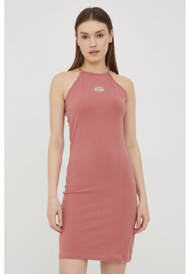Dickies Рокля в розово къс модел с кройка по тялото - Pepit.bg