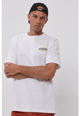 Dickies Тениска мъжка в бяло с принт - Pepit.bg
