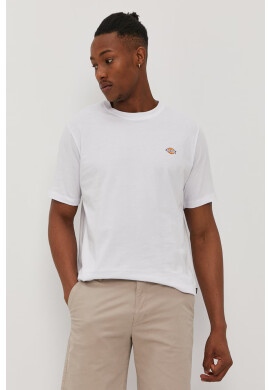 Dickies Тениска мъжка в бяло с изчистен дизайн - Pepit.bg