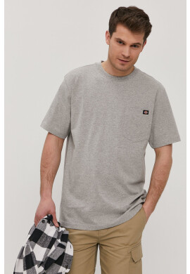 Dickies Тениска мъжка в сиво с изчистен дизайн - Pepit.bg