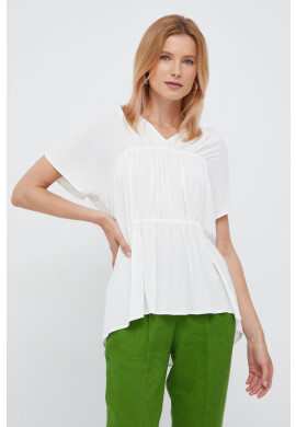 DKNY Блуза в бежово с изчистен дизайн - Pepit.bg