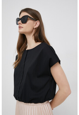 DKNY Блуза в черно с изчистен дизайн - Pepit.bg