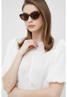 DKNY Блуза в бежово с изчистен дизайн - Pepit.bg