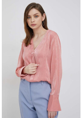 DKNY Блуза в розово с изчистен дизайн - Pepit.bg