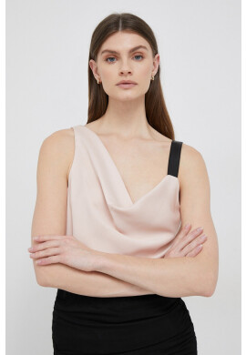 DKNY Блуза в бежово с изчистен дизайн - Pepit.bg