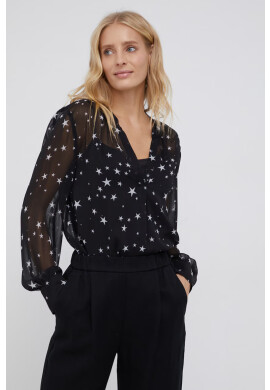 DKNY Блуза дамска в черно с десен - Pepit.bg