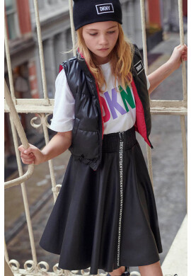 DKNY Детска памучна тениска в розово - Pepit.bg