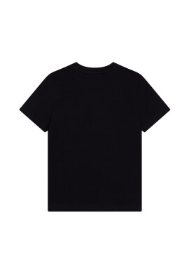 DKNY Детска памучна тениска в черно с принт - Pepit.bg