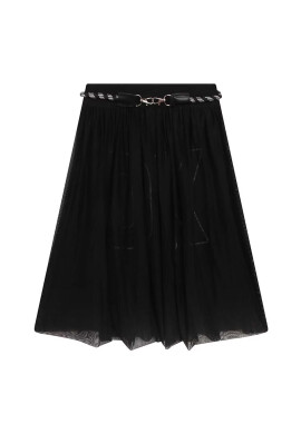 DKNY Детска пола в черно среднодълъг модел разкроен модел - Pepit.bg