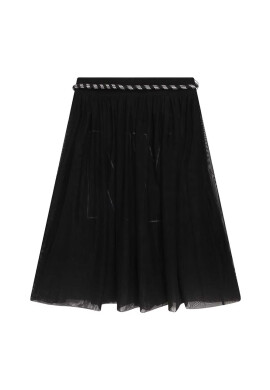 DKNY Детска пола в черно среднодълъг модел разкроен модел - Pepit.bg