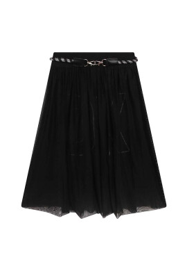 DKNY Детска пола в черно среднодълъг модел разкроен модел - Pepit.bg