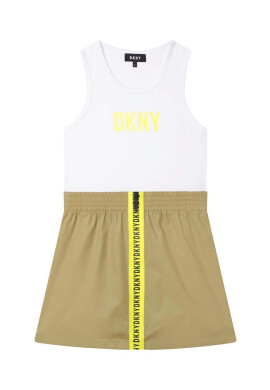 DKNY Детска рокля в зелено къс модел разкроен модел - Pepit.bg
